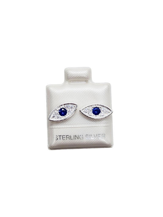 Par de Broquel ojo turco plata 925