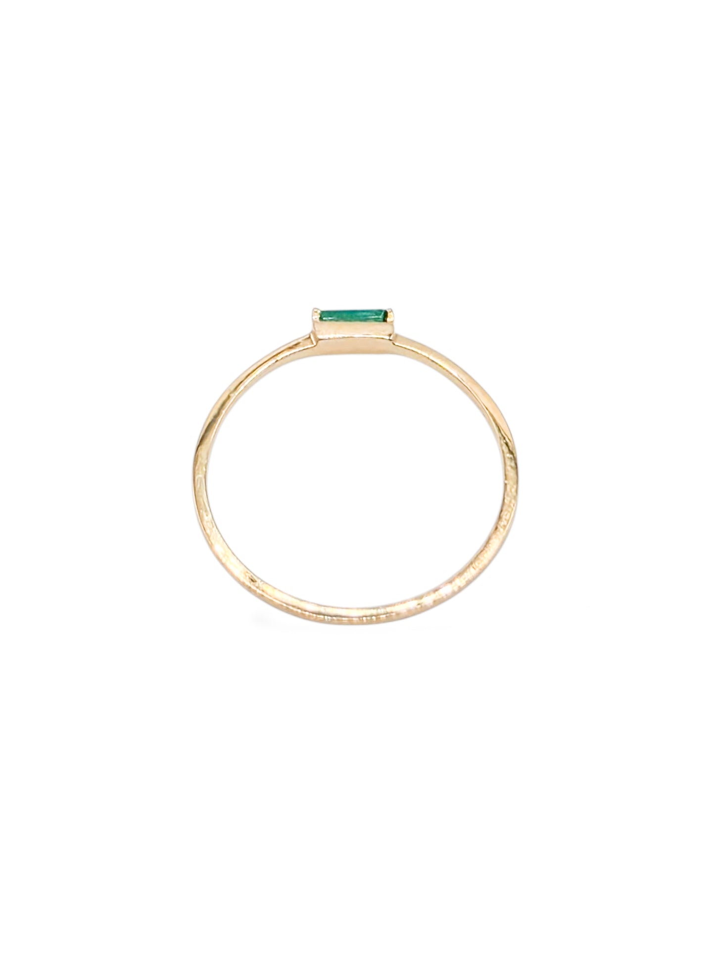 Anillo ESMERALDA NATURAL oro 10k PREMIUM
