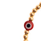 Pulsera ojo turco y bolitas BIMETAL (PLATA Y ORO)