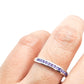 Anillo argolla media churumbela morado plata 925 PREMIUM