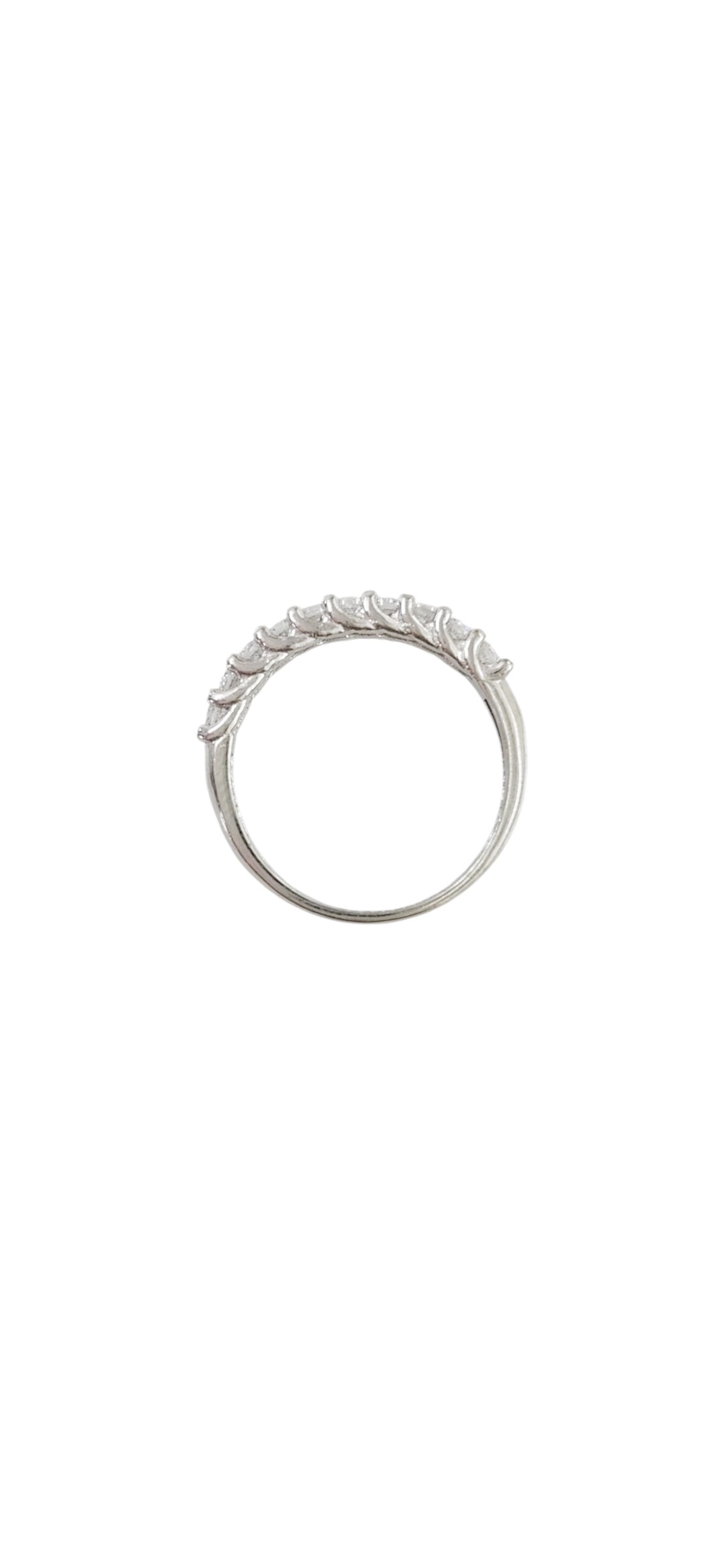 Anillo media churumbela oro blanco 10k