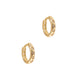 Huggies lisos con zirconia blanca  oro 10k