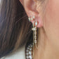 Par o Pieza de arete gota con cadena y piedras Oro de 10k DORADO