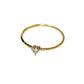 Anillo corazón piedra blanca oro 10k