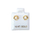 Par o Pieza conchita de mar con perla natural oro 10k