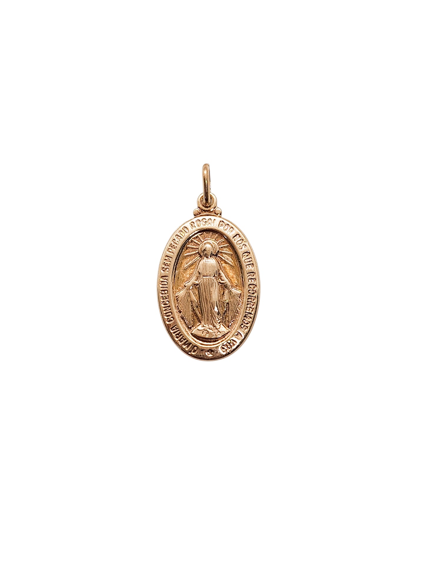Dije medalla virgen milagrosa oro 10k