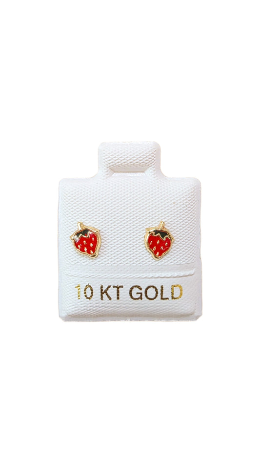 Par o pieza broquel Fresa roja Oro 10K