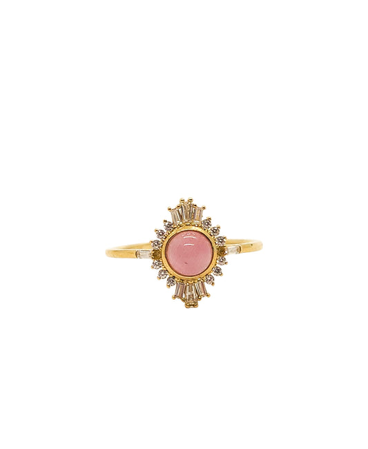 Anillo princesa rosa oro 10k
