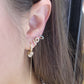 Par o Pieza de arete con cadena dona Oro de 10k DORADO