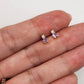 Aretes tu y yo alejandrina natural y diamante de laboratorio oro 10k