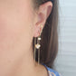 Par o Pieza de arete con cadena corazón Oro de 10k DORADO