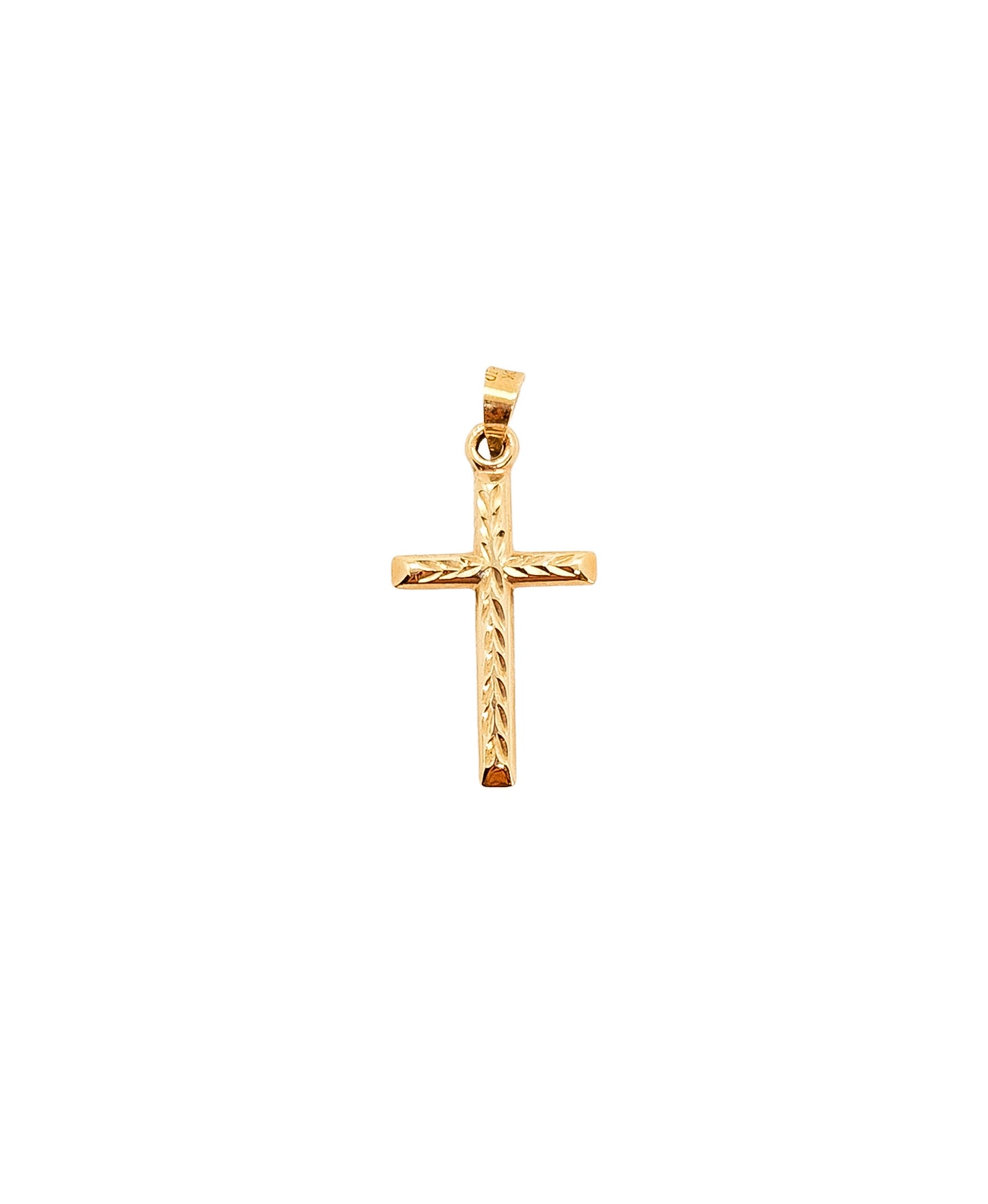 Dije cruz diamantada oro 10k