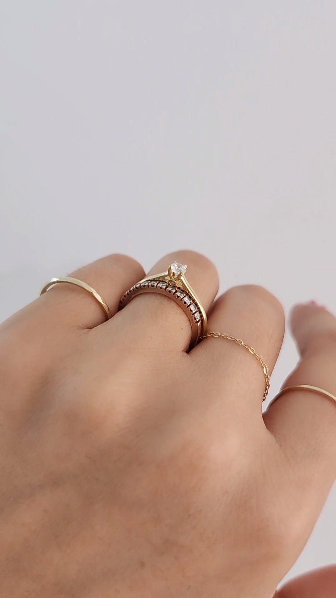 Anillo solitario oro 10k
