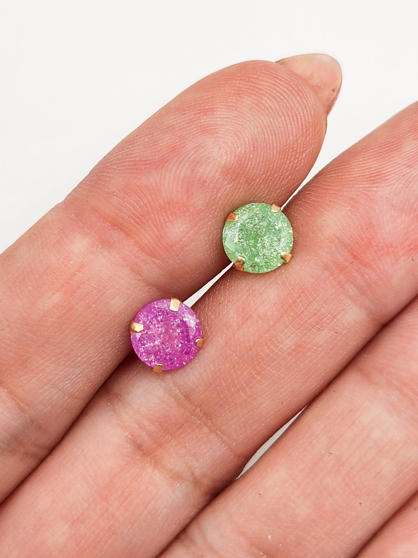 Par Broquel zirconia ICE Oro 10K