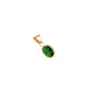Dije corte oval con zirconia verde oro 10k