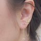 Par de arete colgante corazón oro 10k DORADO