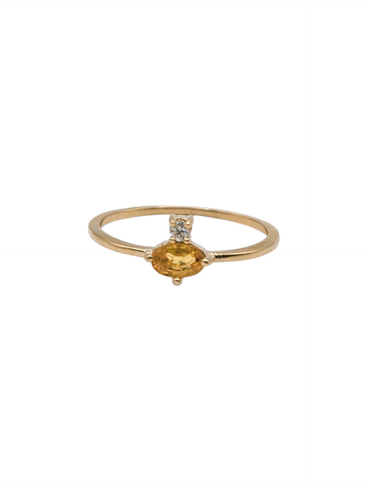 Anillos piedra natural zafiro y diamante natural oro 10k