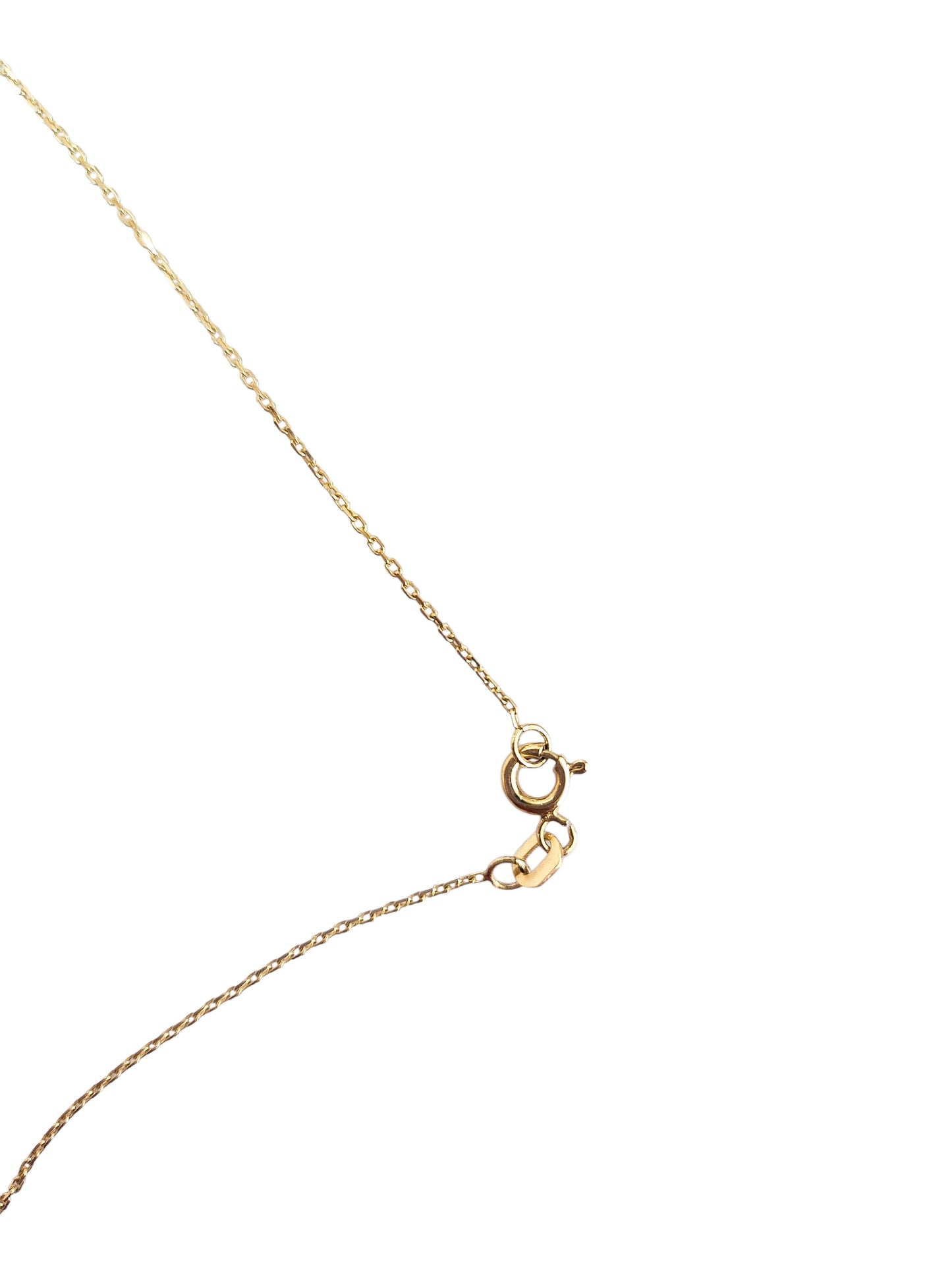 Gargantilla con zirconia tipo esmeralda oro 10k