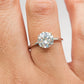 Anillo solitario con piedra Moissanita Plata 925