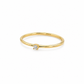 Anillo delgado con mini diamante redondo LAB GROWN 10k PREMIUM