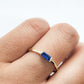 Anillo azul zafiro NATURAL oro 10k PREMIUM