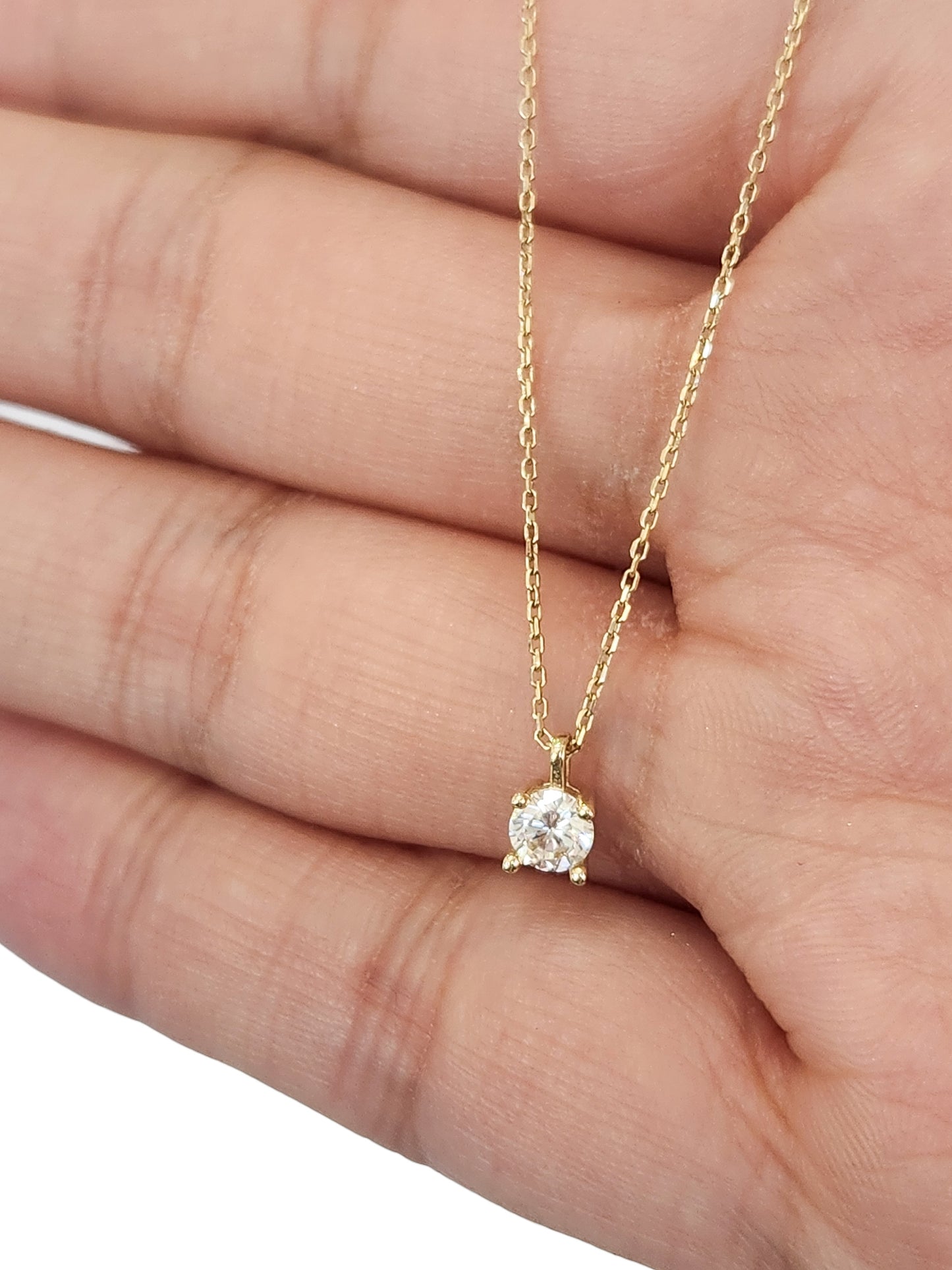 Gargantilla con piedra zirconia oro 10k
