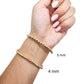 Pulsera bola BIMETAL 4mm (PLATA Y ORO)