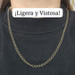 Cadena estilo eslabón grande oro 10k
