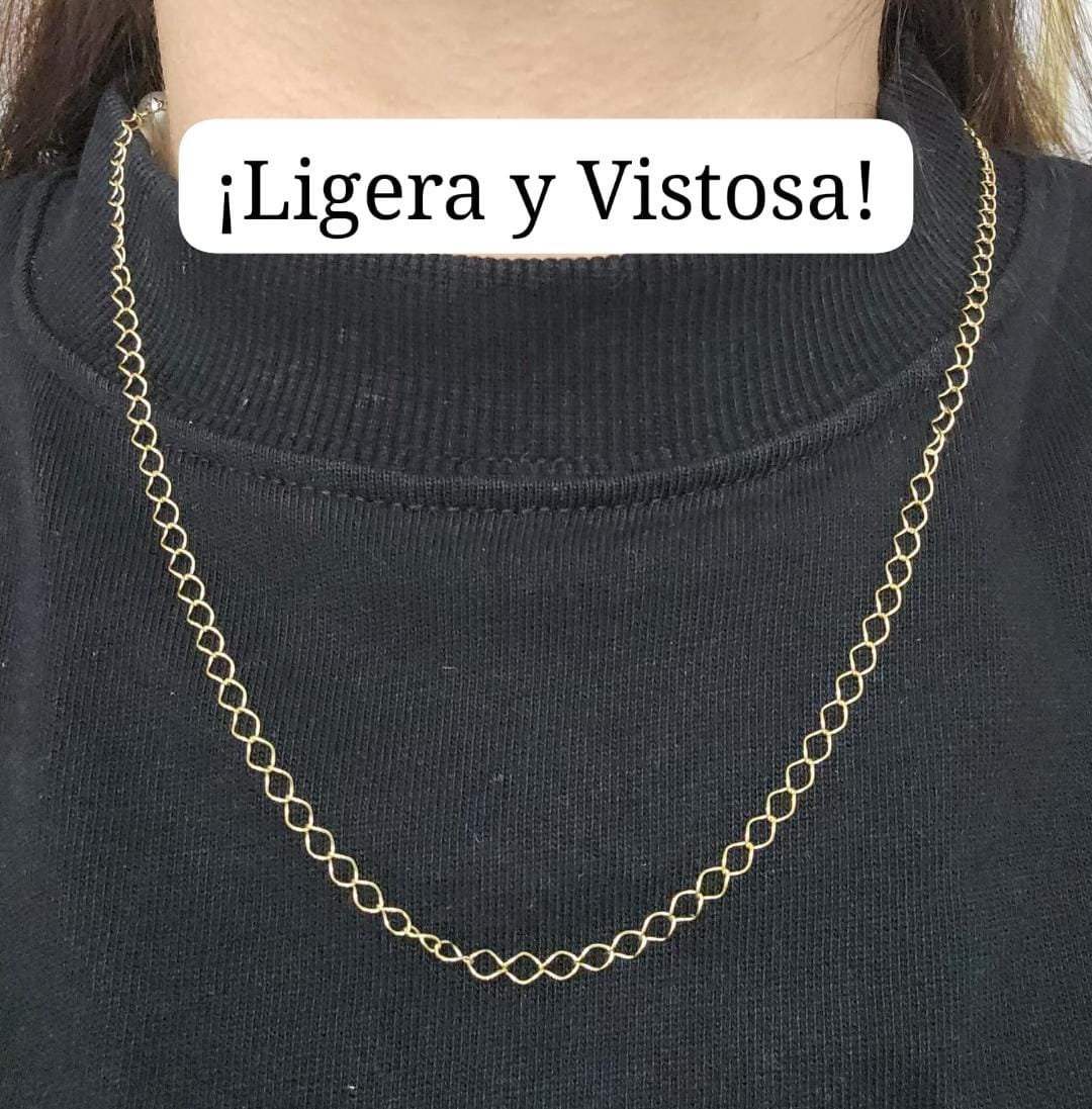 Cadena estilo eslabón grande oro 10k