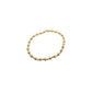 Pulsera bola BIMETAL DORADA intercalada 3mm y 5mm (PLATA Y ORO)