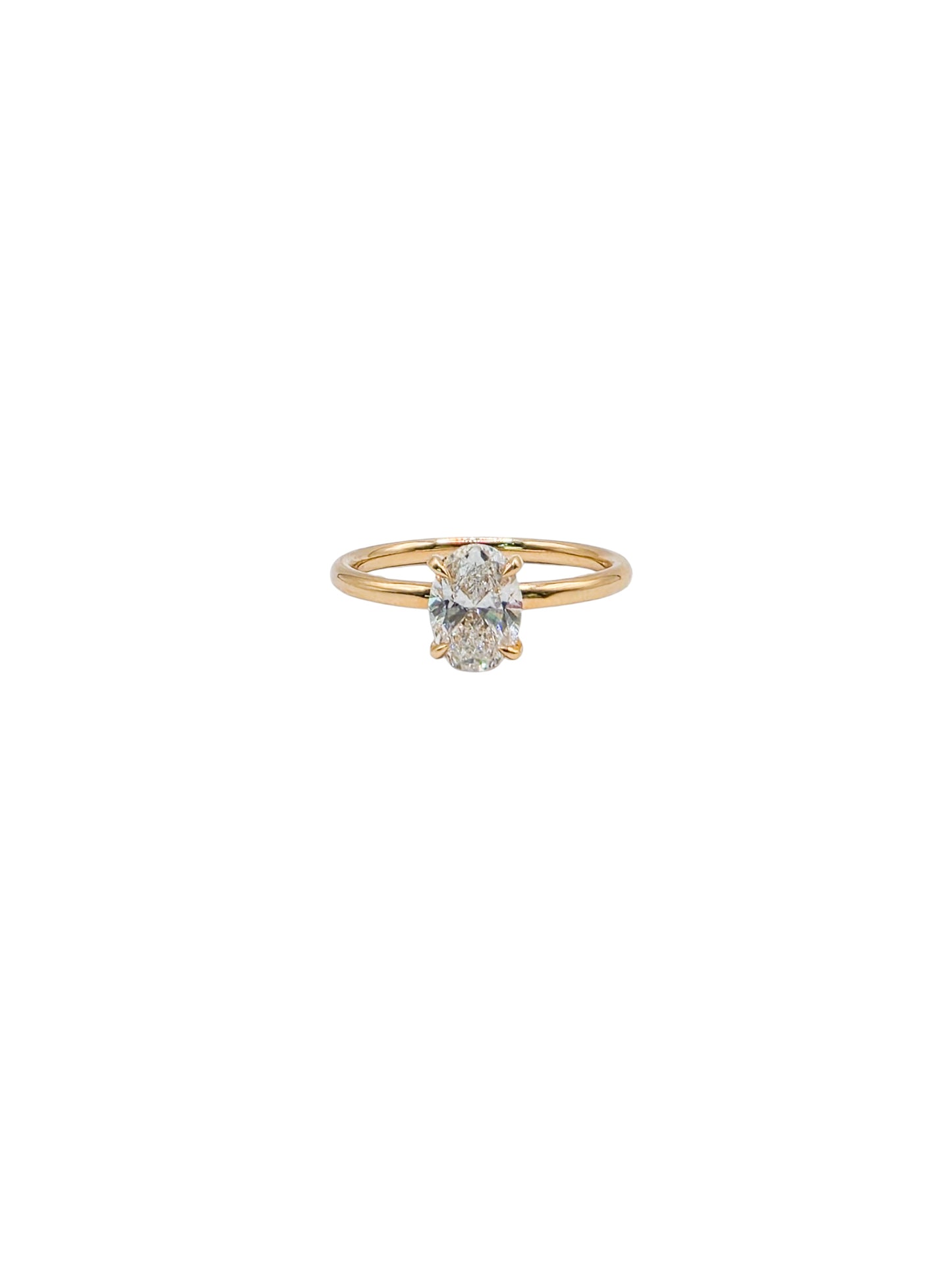 Anillo solitario oro 14k