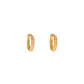 Huggies con piedras básico 1cm  oro 10k