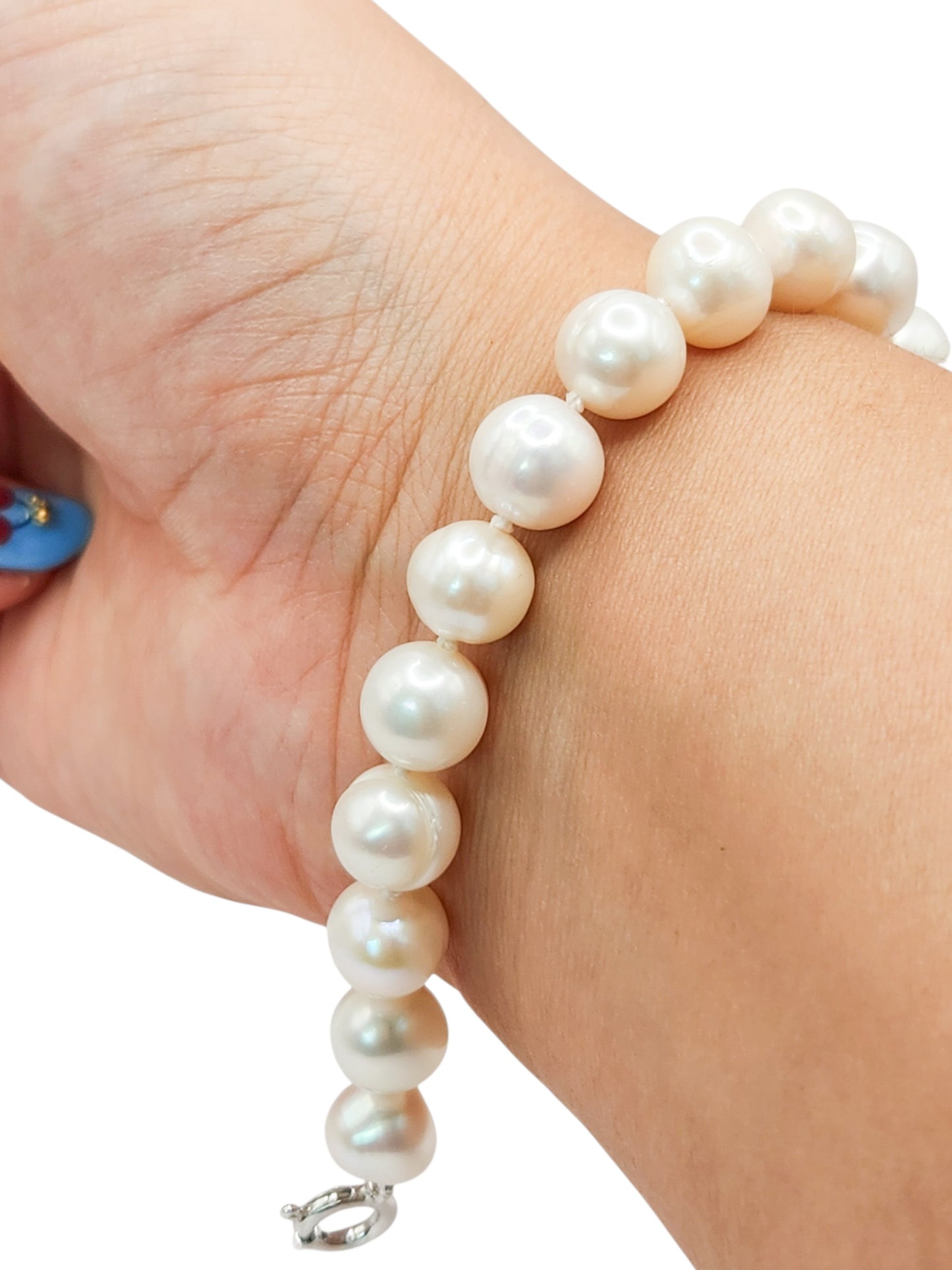 Pulsera de perlas "Lazo" con broche