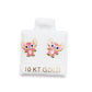 Par de Broquel Stich esmalte rosa oro 10k