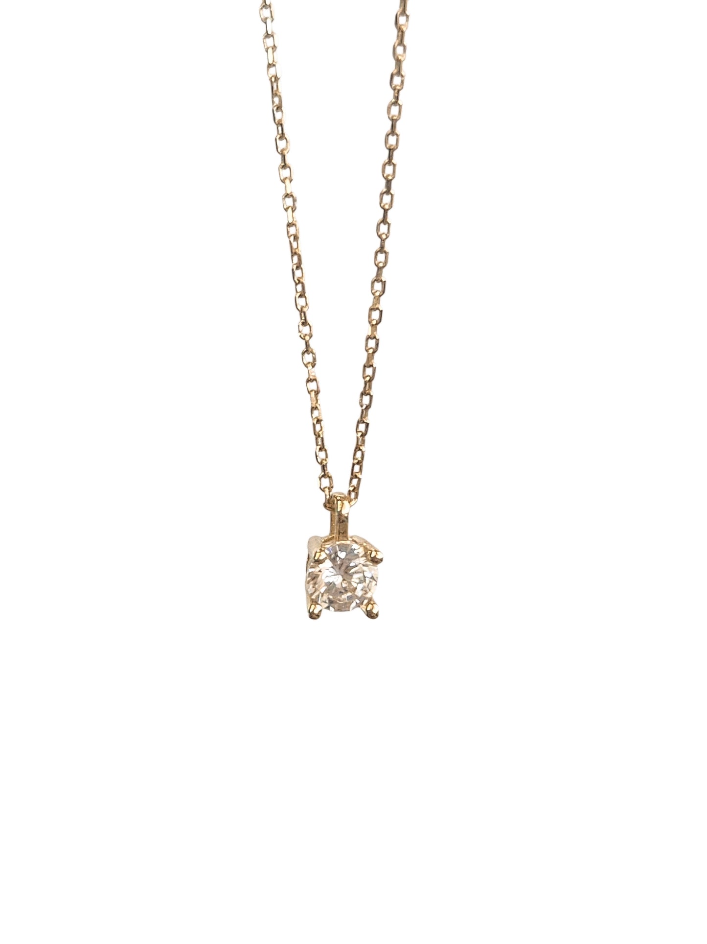 Gargantilla con piedra zirconia oro 10k