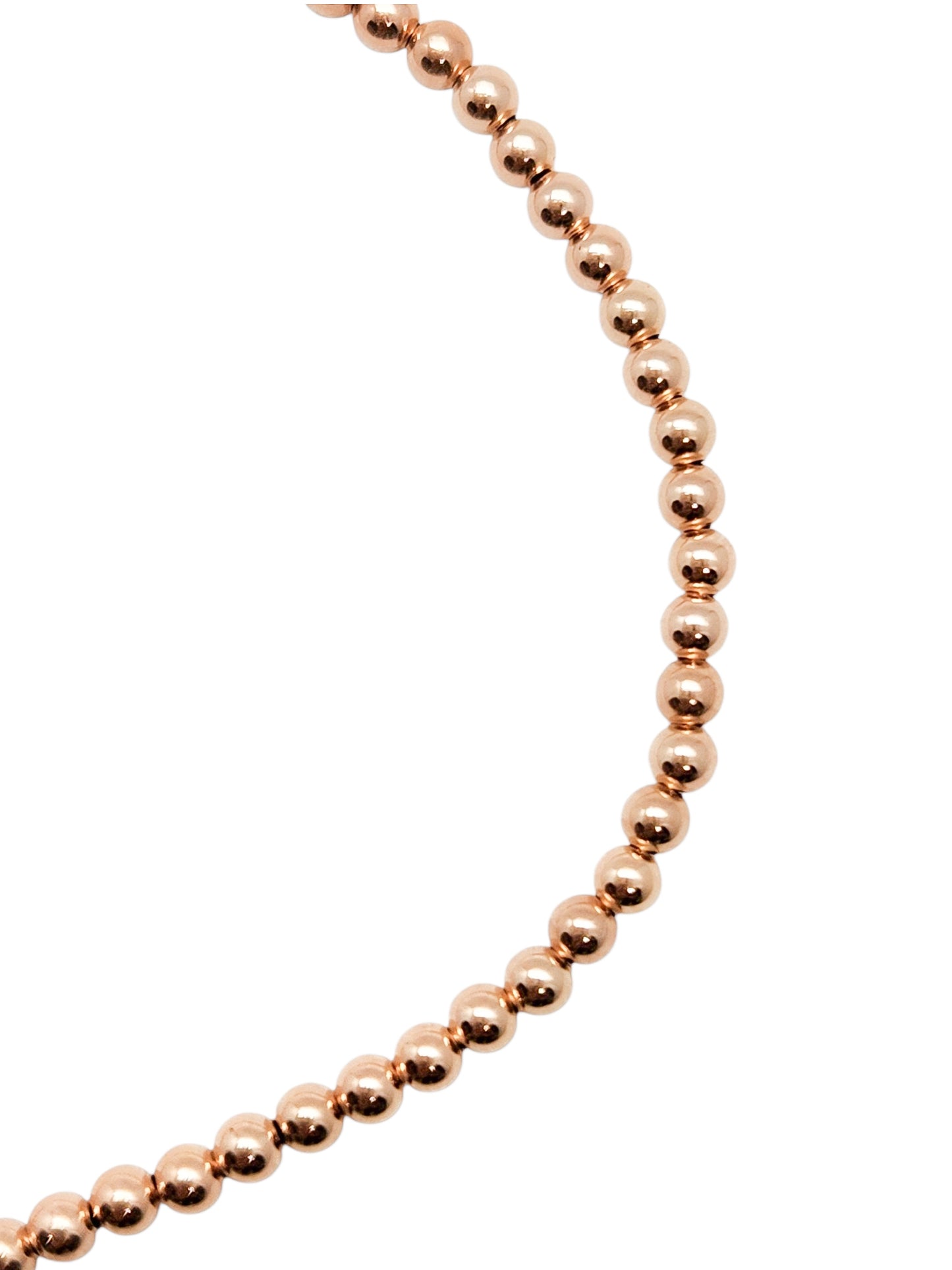 Pulsera bola ROSA  BIMETAL 3mm (PLATA Y ORO)