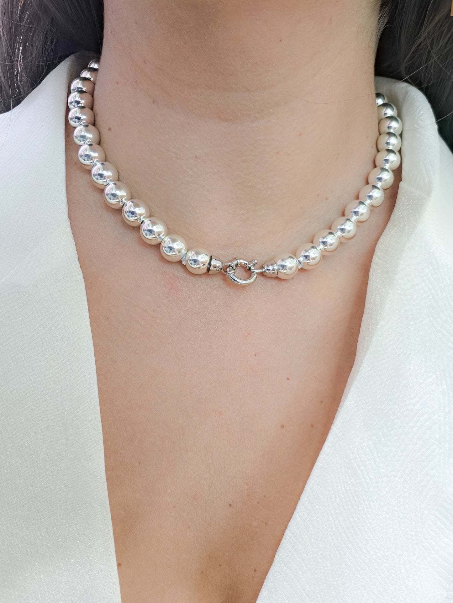 Gargantilla de bola 8mm plata 925
