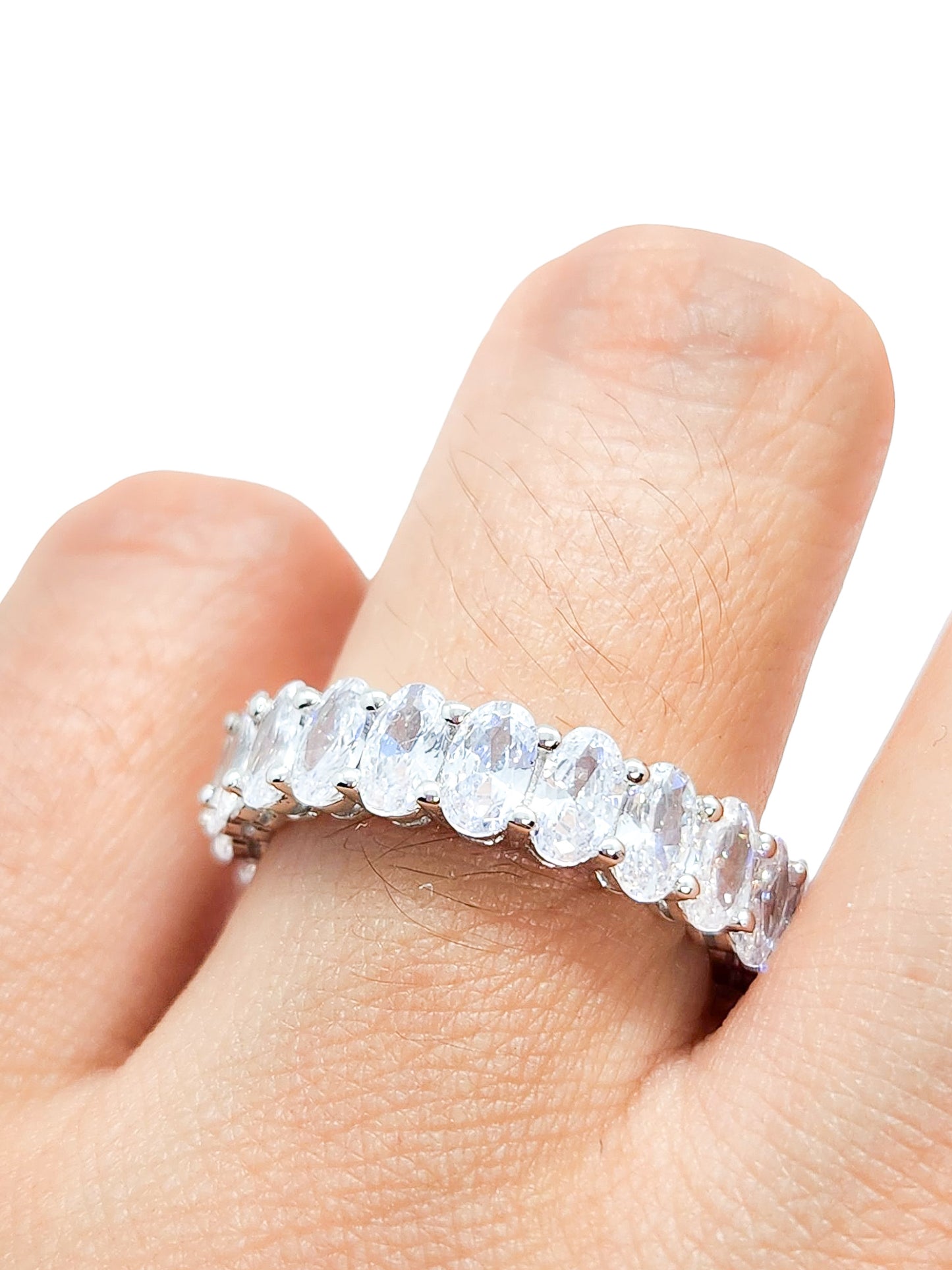 Anillo churumbela completa 5mm oval plata 925 PREMIUM