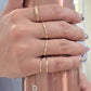 Anillo argolla rayas