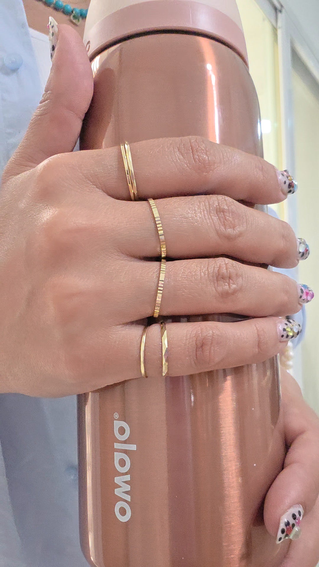 Anillo argolla rayas