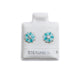Par Broquel flor verde menta esmalte Plata 925