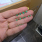 Aretes Esmeralda natural oro 10k