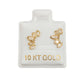 Par Broquel Curvo Princess con circonita blanca Oro 10k