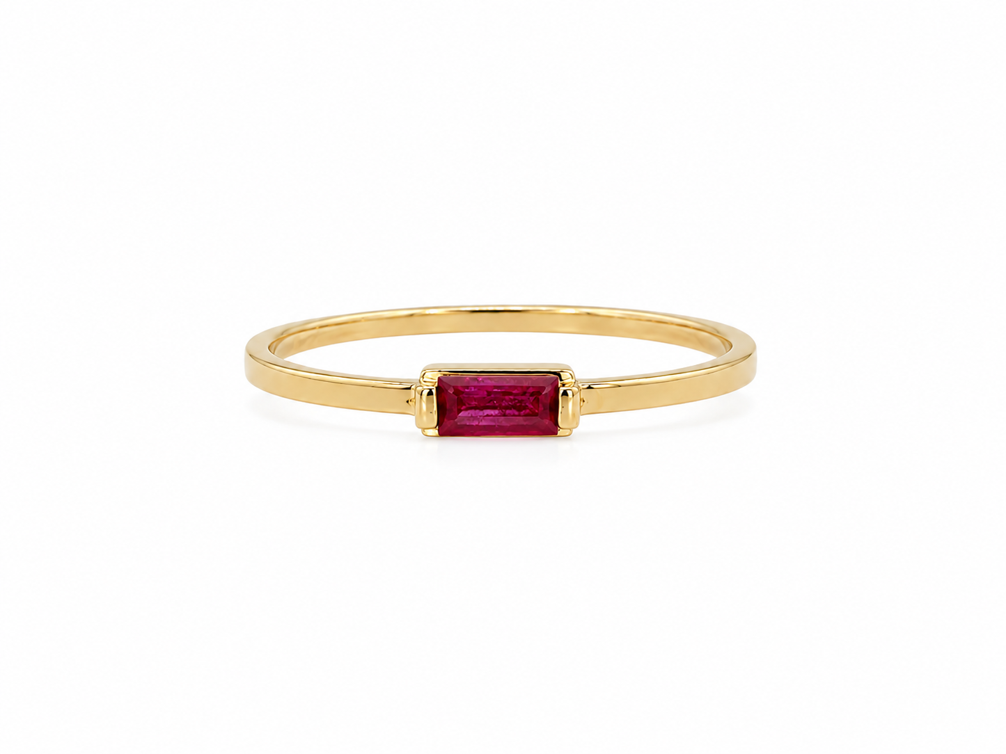 Anillo Rubí NATURAL oro 10k PREMIUM