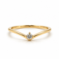 Anillo "V" con diamante laboratorio PREMIUM