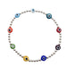Pulsera ojo turco y bolitas (PLATA 925)