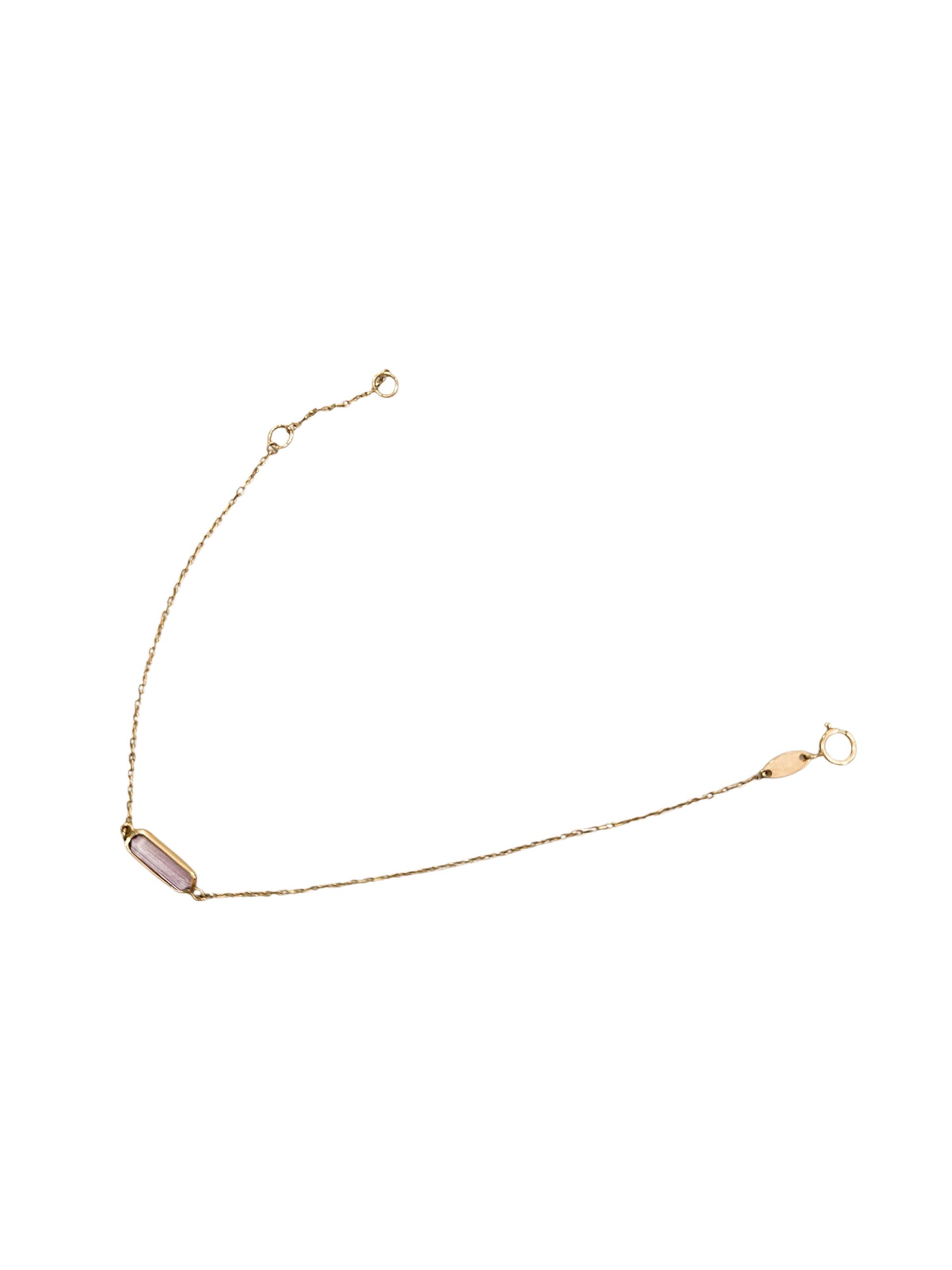 Pulsera con piedra amatista oro amarillo oro 10k