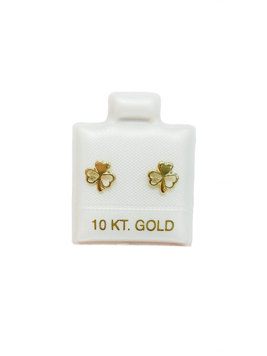 Par o Pieza trébol corazón oro 10k