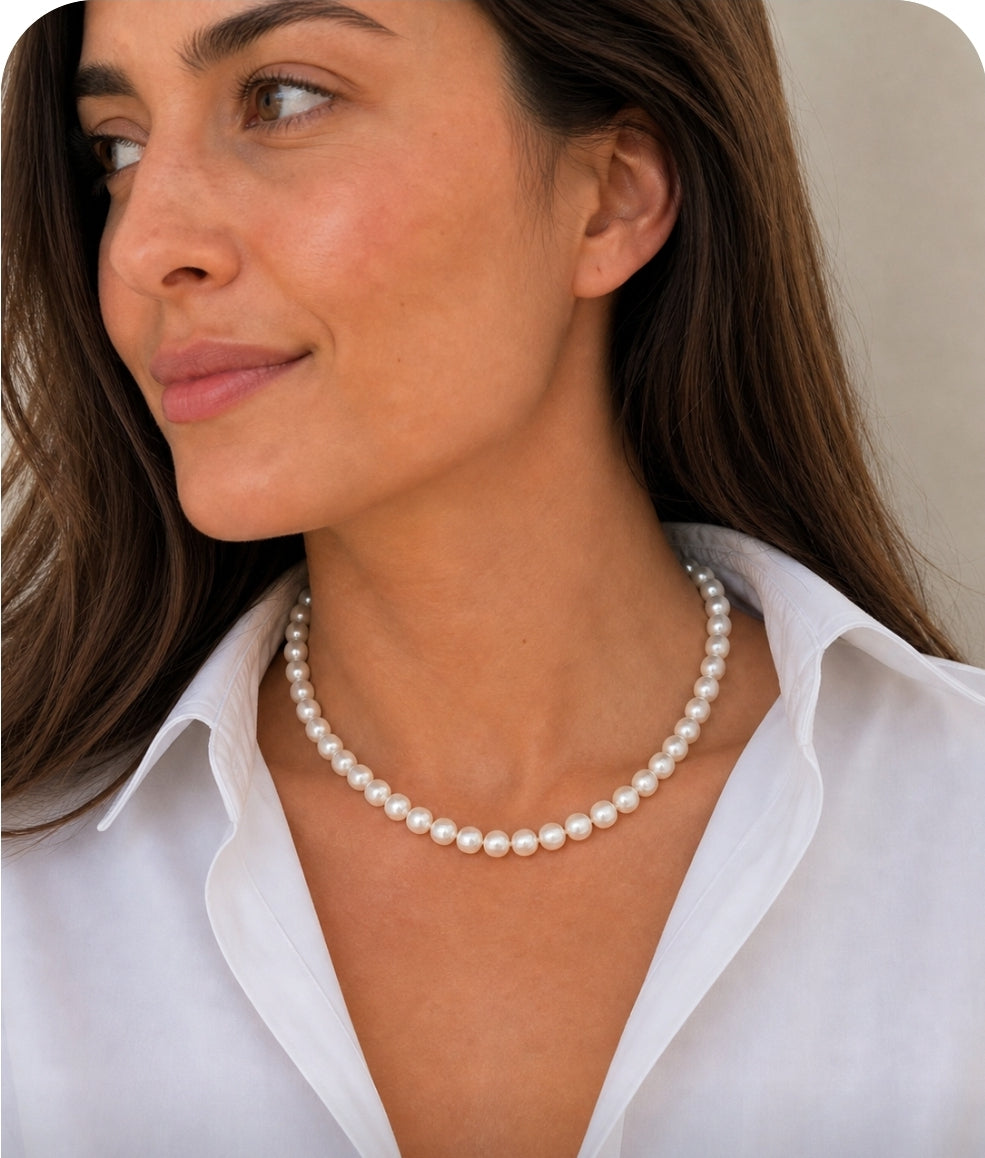 Collar de perlas y bimetal infinito