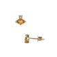 Aretes piedra natural zafiro y diamante natural oro 10k